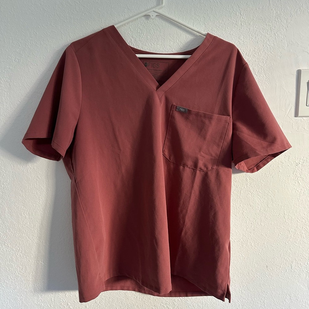 FIGS Mauve Catarina- One-Pocket Scrub Top - XL
